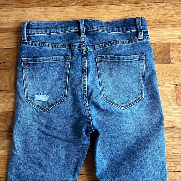 BDG Medium / Dark Wash Distressed Skinny Jean - Picture 4 of 7